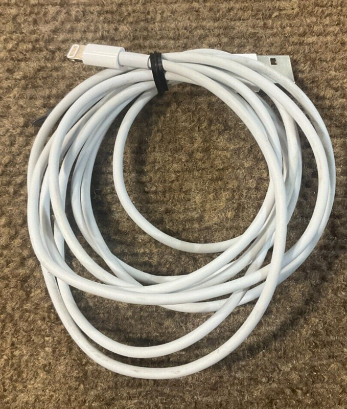 Authentic Apple USB Type-A to Lightning Cable 6.6' MD819AM/A ✅ ❤️ ✅ ❤️ ✅ 2 QTY gallery