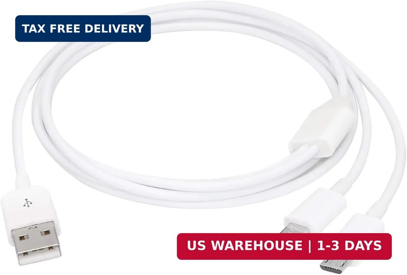 CERRXIAN 3Ft USB 2.0 Type A Male to 2 Micro USB Male Splitter Y Data Charge Conn gallery