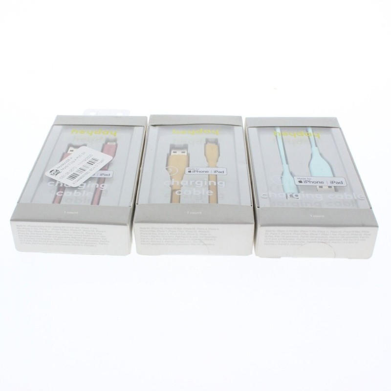 Heyday USB to 8 Pin Connector Cable for iPhone 3.9 feet New SET OF 3X CABLES gallery