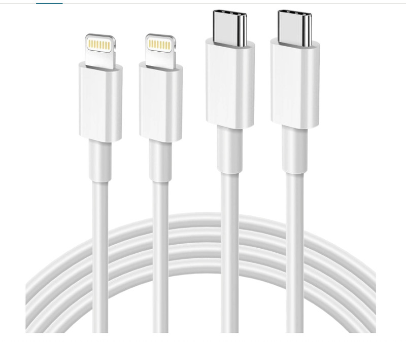 USB-C to 8 Pin Data Sync Fast Charging 9Ft Phone and iPad Charger