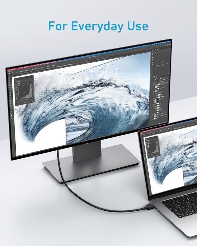 Anker HDMI Cable 8K@60Hz, Ultra HD 4K@120Hz HDMI Cord,48 Gbps Certified gallery