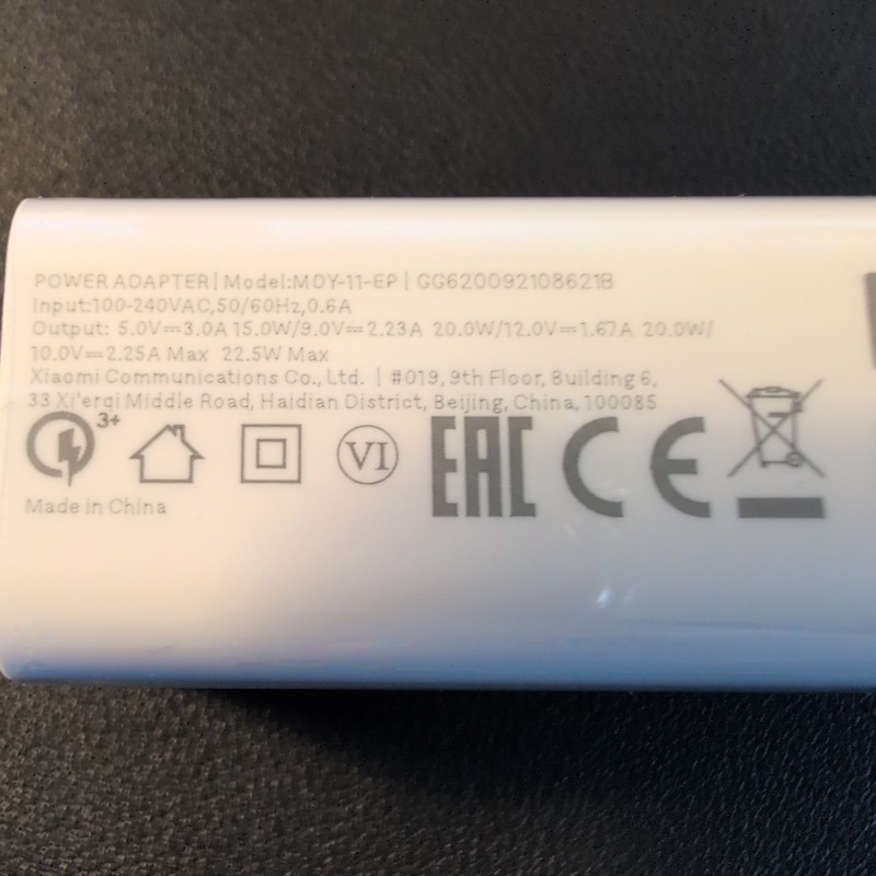 New Adapter Xiaomi Fast Charge USB 5 Volt 3 Amp International EuroPlug Type C gallery