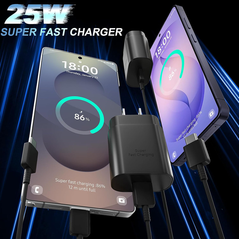 USB C Android Charger Fast Charging Cord, Super Fast Phone Chargers 10FT+6.6FT C gallery