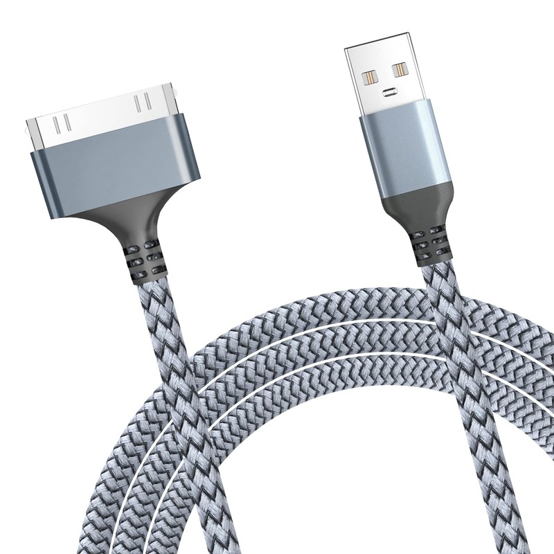 30Pin USB Charger Cable Nylon Braided Phone Charging Cord Older Devices 3.3FT