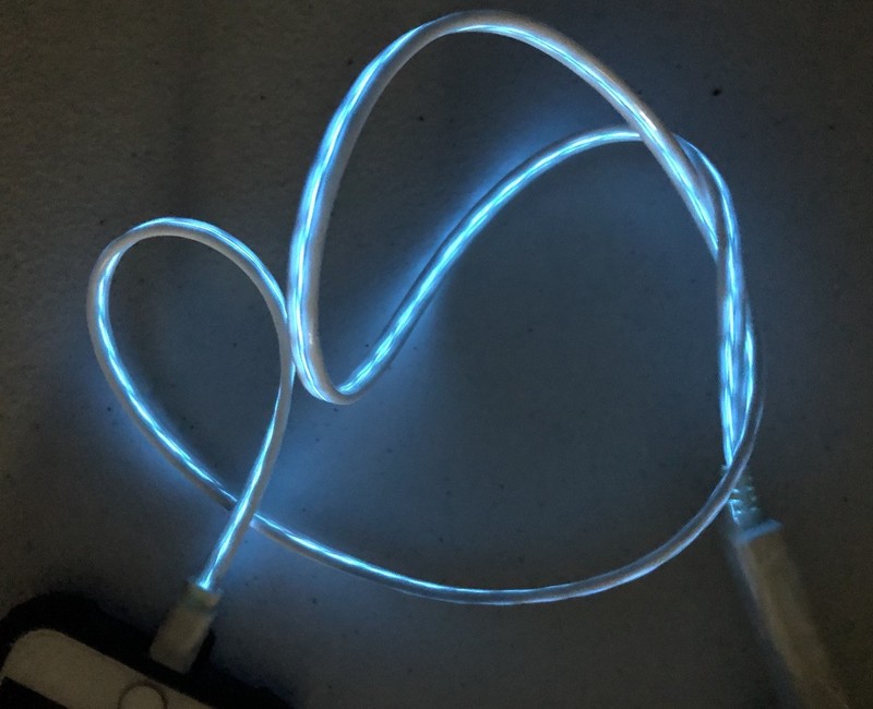 EL-FLOW VISIBLE LIGHT-UP SMART led USB charger cable for iPhone X 8 7 5s 6 plus gallery
