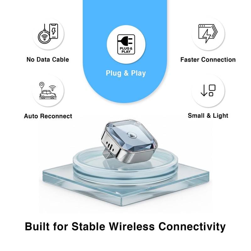 Wireless CarPlay Adapter 2026 Upgraded – 2-in-1 Suitable for Apple iPhone & A... gallery