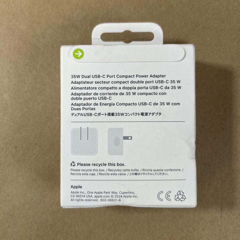 Genuine Apple 35W Dual USB-C Port Compact Power Adapter A2571 MWM3AM/A New gallery