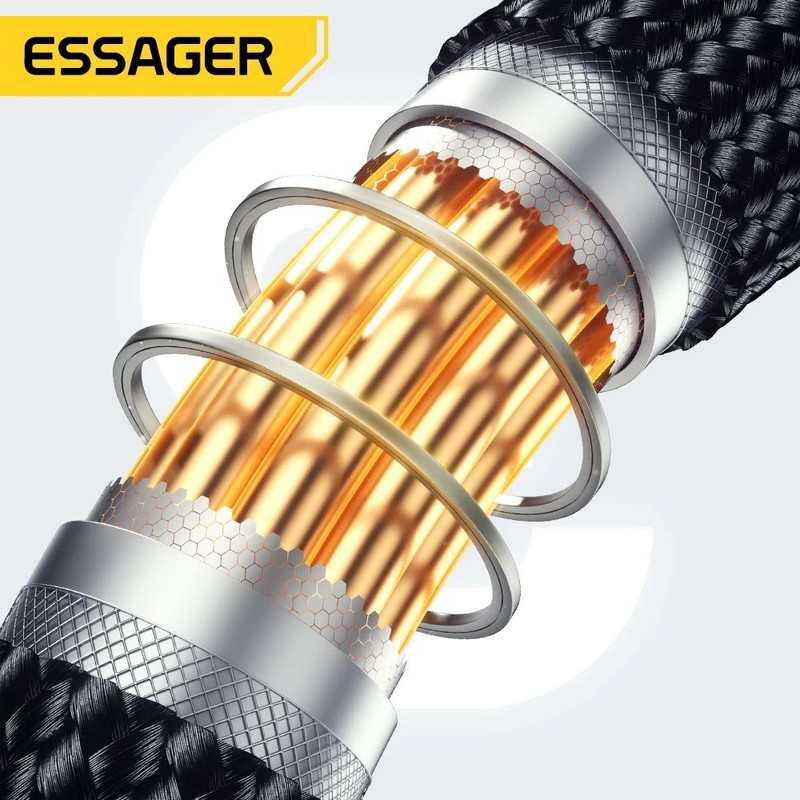 100W USB-C to USB-C Car Charger Cable Coiled Spring Fast Charging PD Type-C ¢ gallery