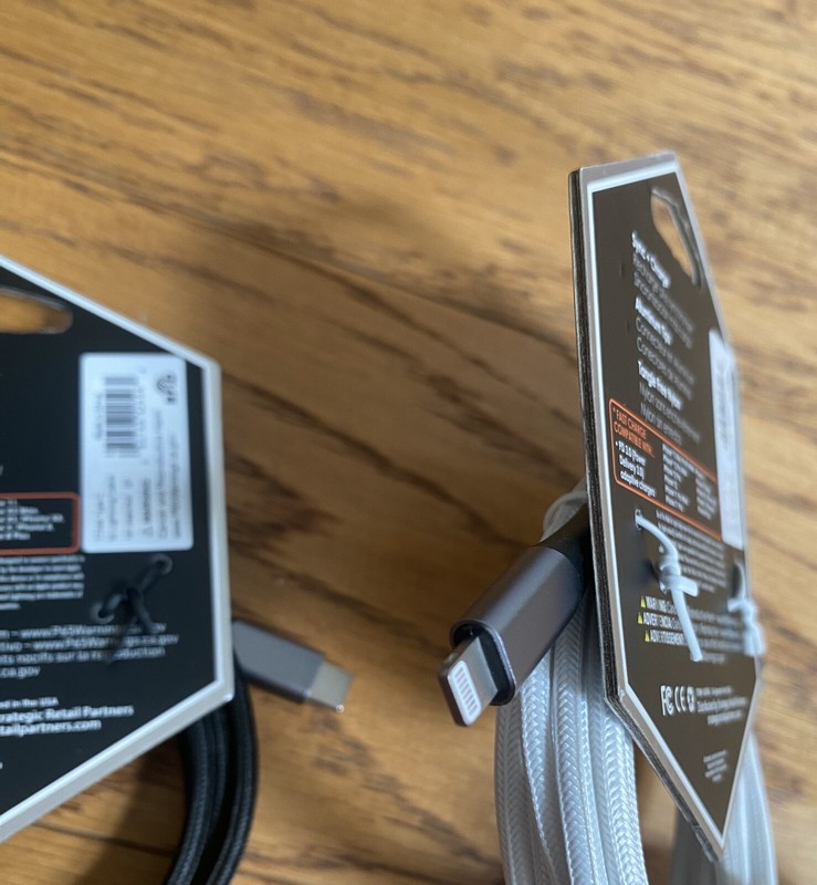 Sets 2 Titanium 6ft heavy duty USB C to lightning connectors Cable MFI Certified gallery