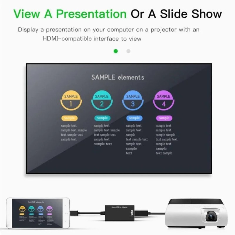 MHL Micro USB Male to HDMI Female with audio gallery