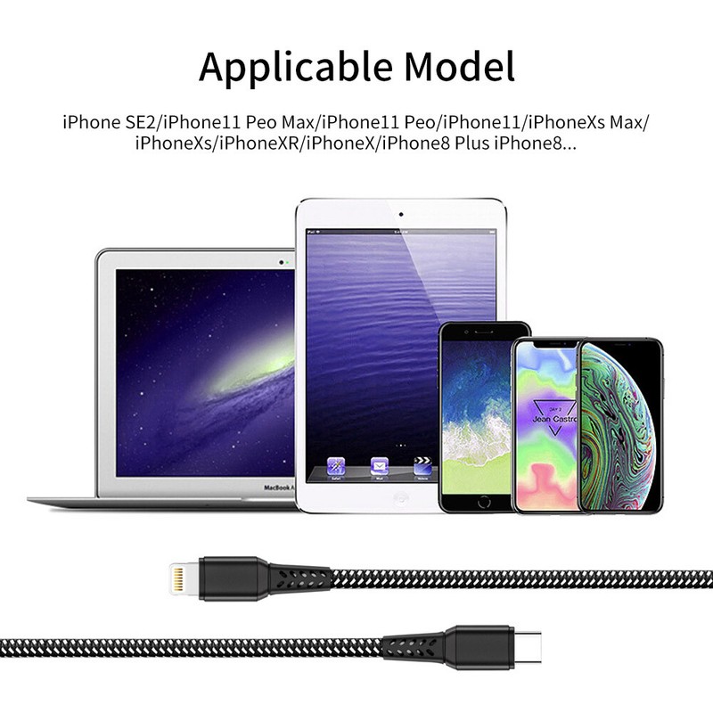 Lighting to USB-C Cable For iPhone/iPad/iPod to Charge/Sync Cord MFI Certified gallery