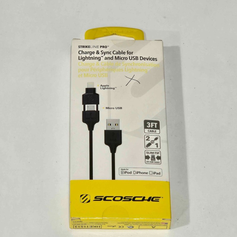 SCOSCHE I3M CHARGE & SYNC CABLE WITH MFi-CERTIFIED LIGHTNING CONNECTION - 3' ft gallery