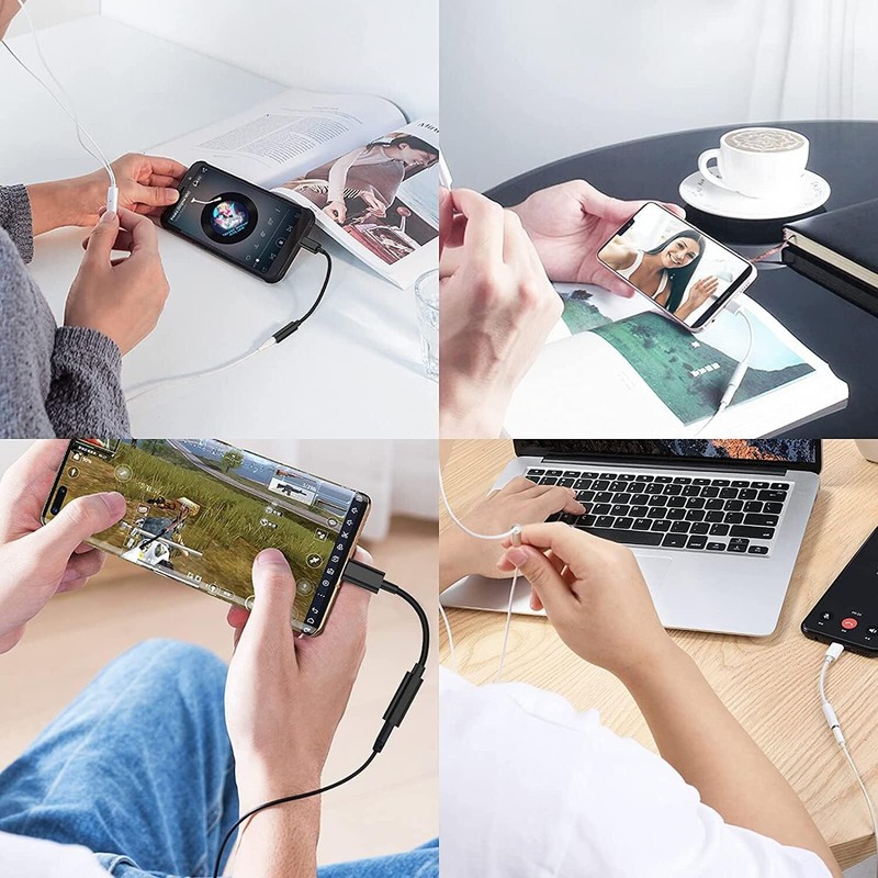 3Pack USB-C Type C to 3.5mm AUX Headphone Jack Adapter Lot For iPhone 15/Android gallery