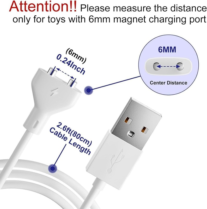 2.7ft Magnetic USB DC Charger - Durable Cord for Electric Toothbrushes & More gallery