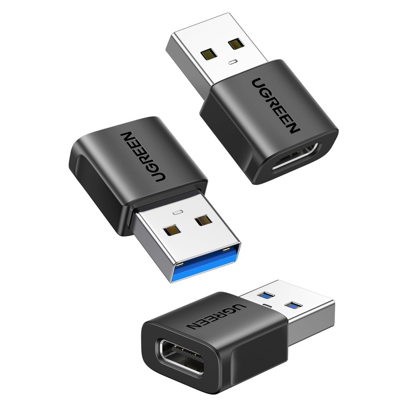 UGREEN USB to C Adapter 3Pack, C Female Male Black