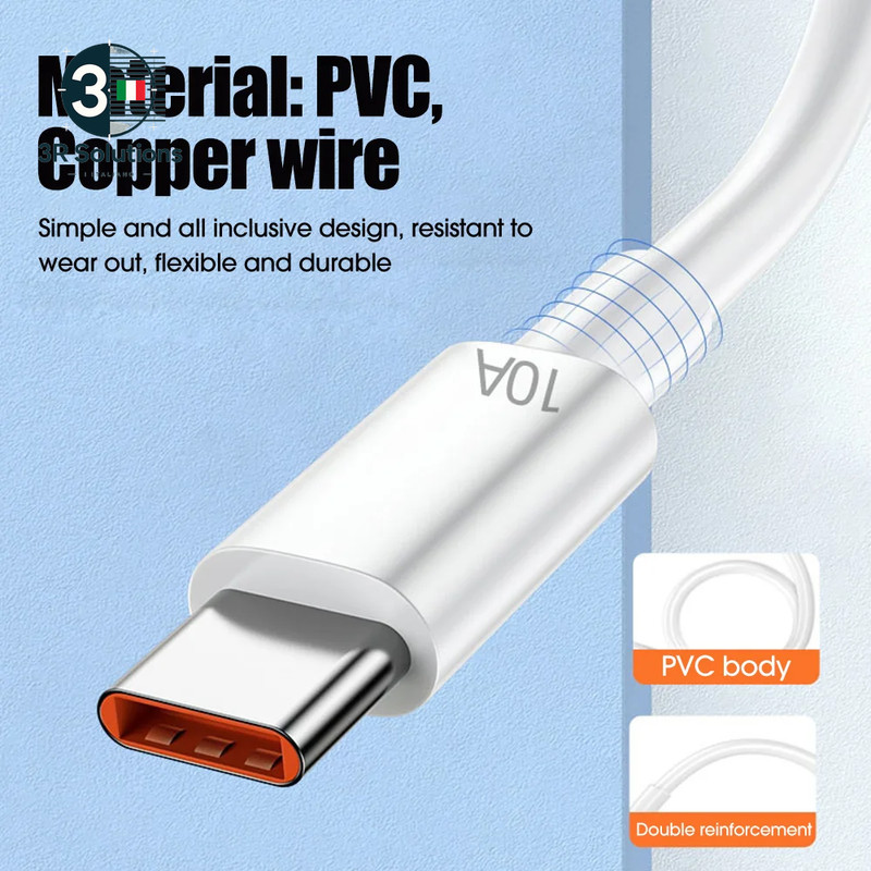 120W 10A Super Fast Type C Charging Cable for USB C Data Cable for Phone gallery