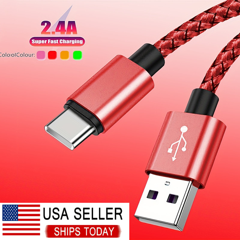 Braided USB C Type C Fast Charging Data Cable Cord for iPhone 17 Pro Max 16 lot gallery