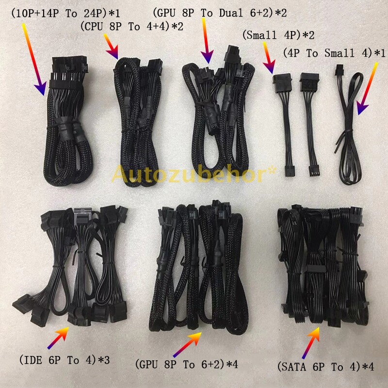 1Set New Full Modular Cables For AX1200i HX850 RM750 AX1500i Power Supply gallery
