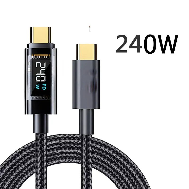 USB C to USB C Cable 100W PD Fast Charging Cord Type-C Charger with LED Display