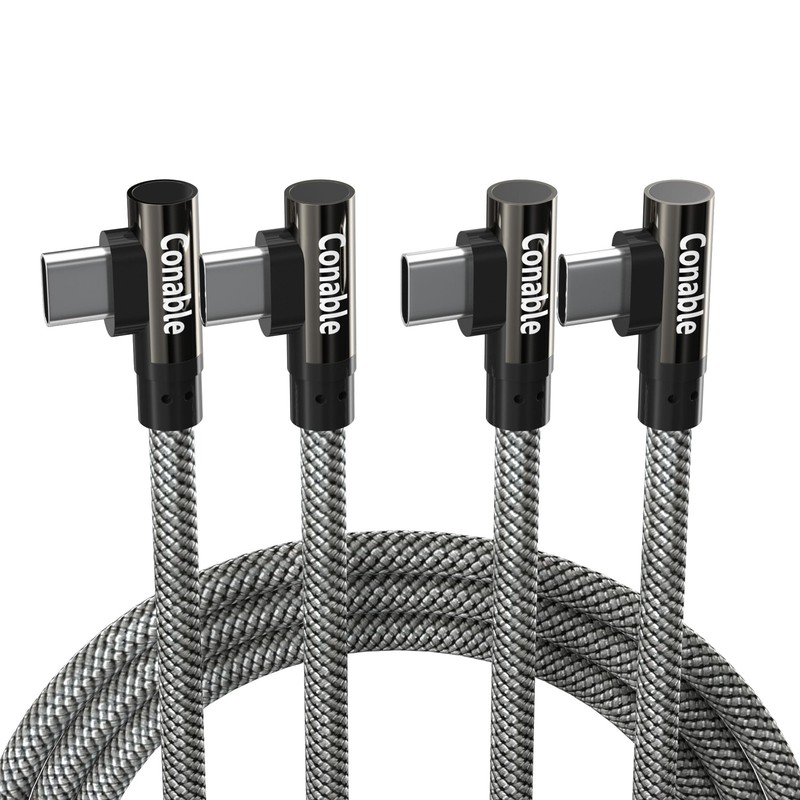 2 Pack 100W USB to USB Cable 4FT, Double 90° Angle, 90 Degree 5A Super Fast C...
