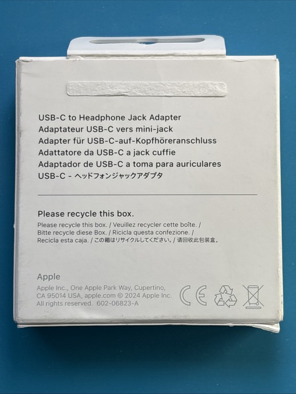 Apple USBC to Headphone Jack Adapter MW2Q3AM/A- A2049 3.5mm- OEM Original - New gallery