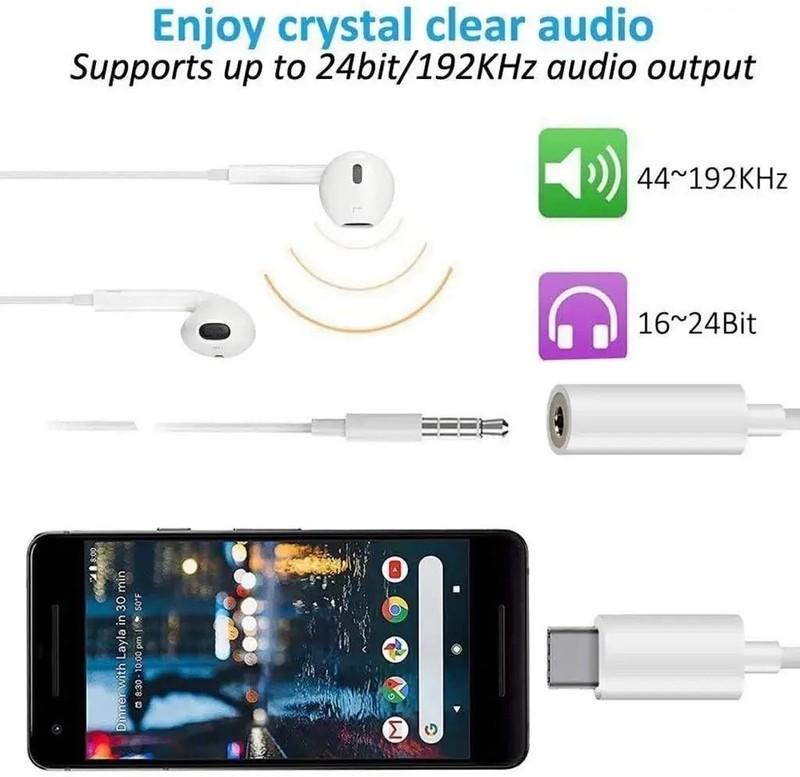 USB Type C TO 3.5mm Female Headphone Jack Adapter AUX Stereo Speaker Audio Cable gallery
