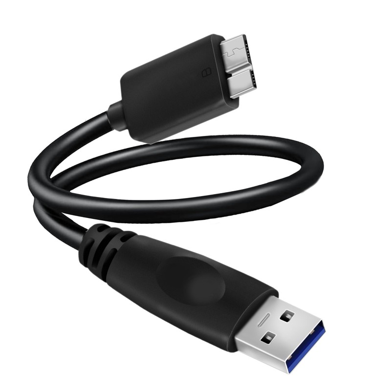 USB 3.0 Cable A to Micro B 20cm Lead Black 5 Gbps High Speed Data Cord