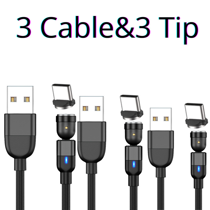 Magnetic Phone Charger Charging Cord Adapter Cable For Type C Samsung LG Android