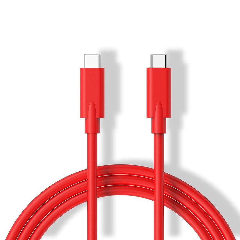 1 PC USB C To USB C 2.0 Cable 100W PD Fast Charging 480Mbps Data Cord Red 6.6FT gallery