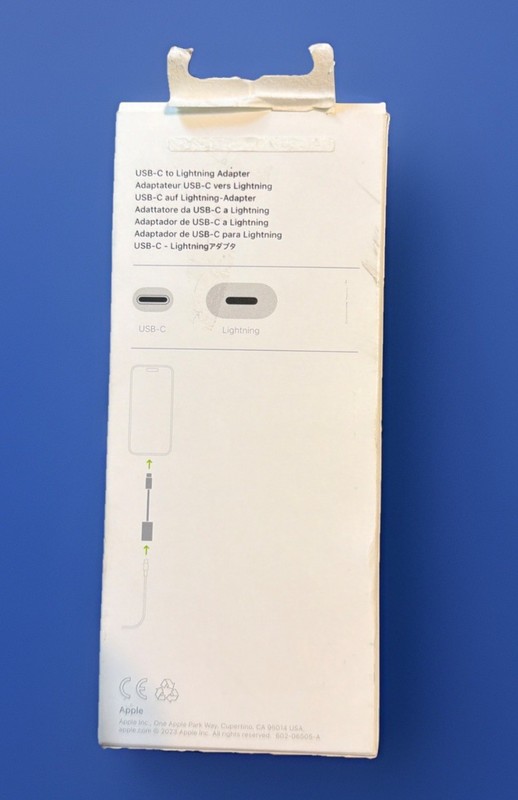 Genuine Apple USB-C to Lightning Adapter MUQX3AM/A White Open Box gallery