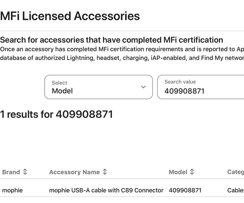 1ft Charger Cord, 10x Short USB A to Lightning Cable 12” mophie - MFi Certified gallery