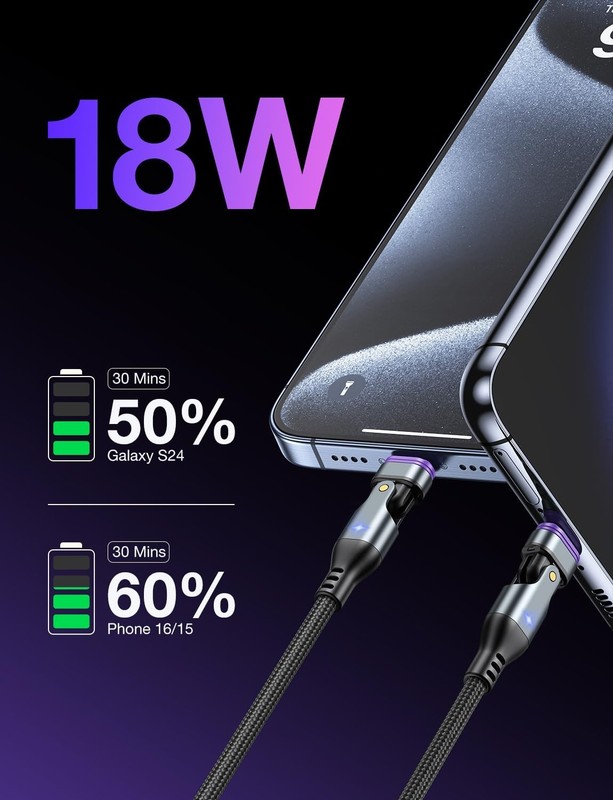 Durable 16PIN Magnetic Charging Cable Set - 3.3ft & 6.6ft Lengths for Fast Data gallery