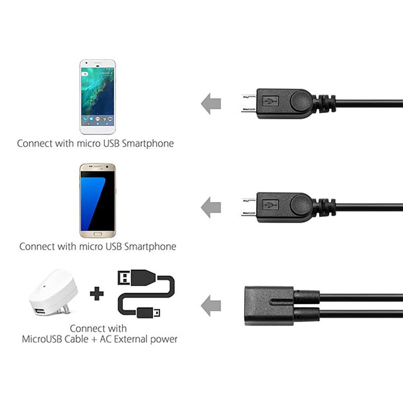 Micro USB 1 to 2 Y Splitter Cable,Micro USB 1 to 2 Charging Extension Cable S... gallery