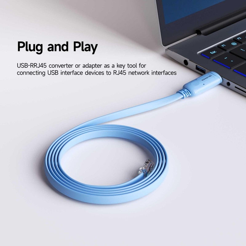 USB To RJ45 Console Cable 10FT Serial Adapter RS232 Switch Router Config gallery