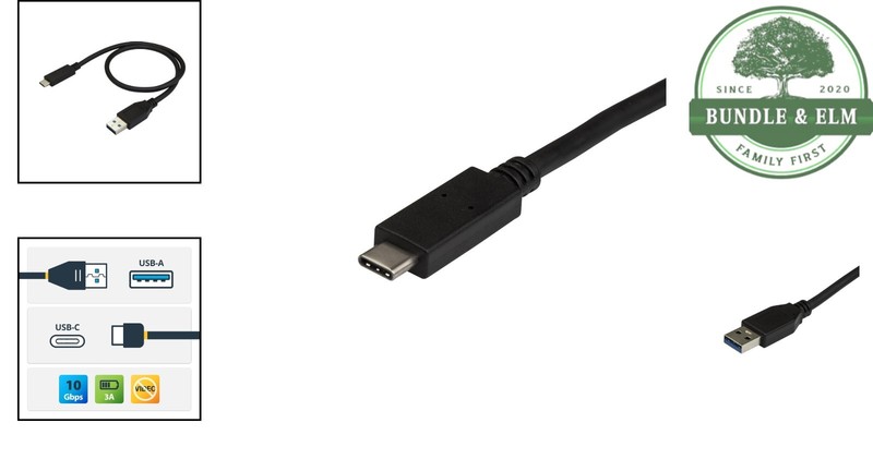 USB to USB C Cable 1.6ft Male to Male for Fast Data Transfer and Charging gallery