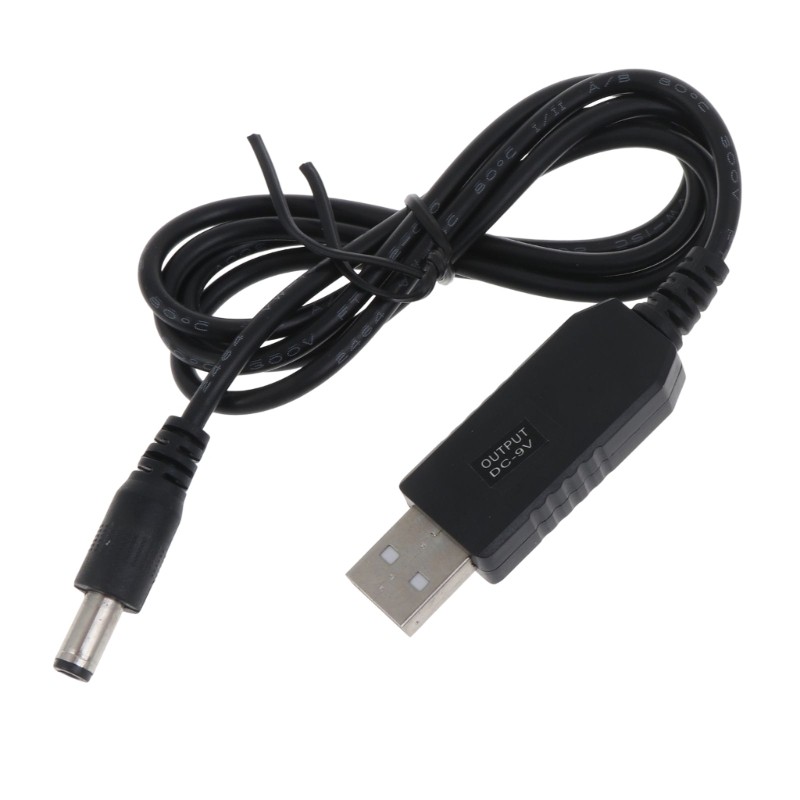 USB 5V to DC 5.5mmx2.1mm 9V Charging Cable Power Cord Plug Connector Adapter gallery