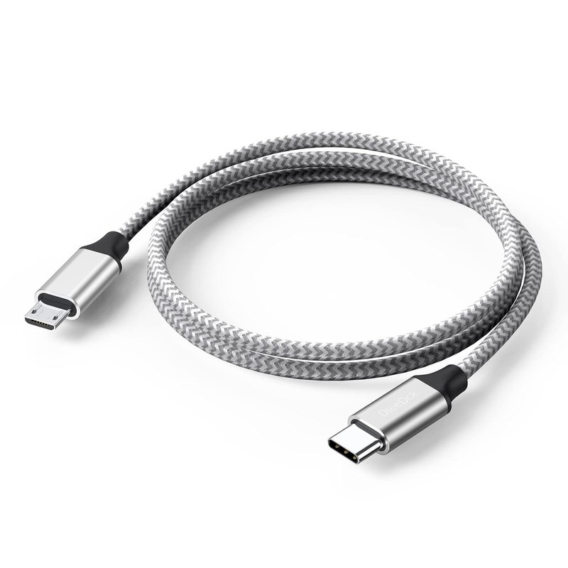 USB C to Micro USB Cable 3.3ft, MicroUSB to USB Type C Braided Male to Male USB-