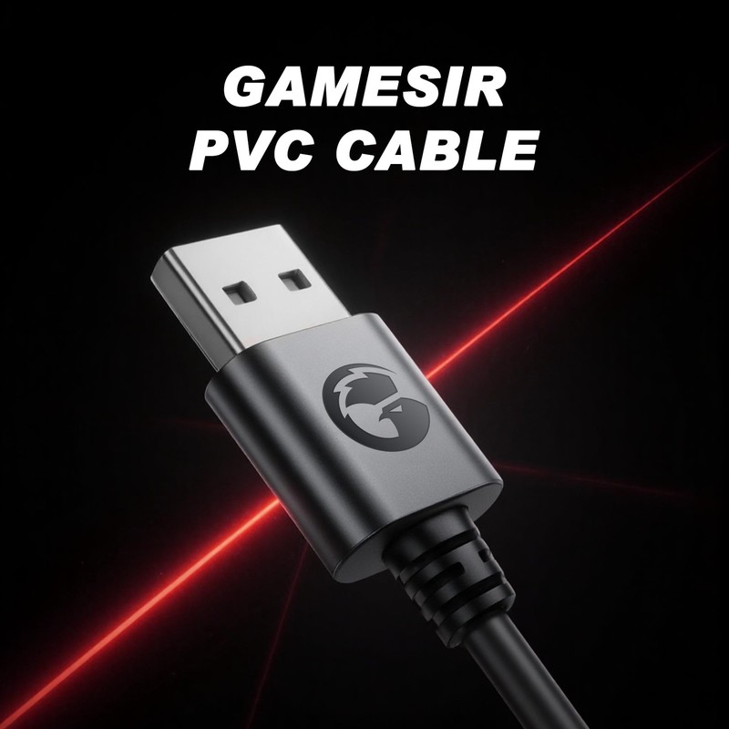 USB-A to USB-C Cable Wired Controllers - 1.8m / 5.9ft - Black gallery