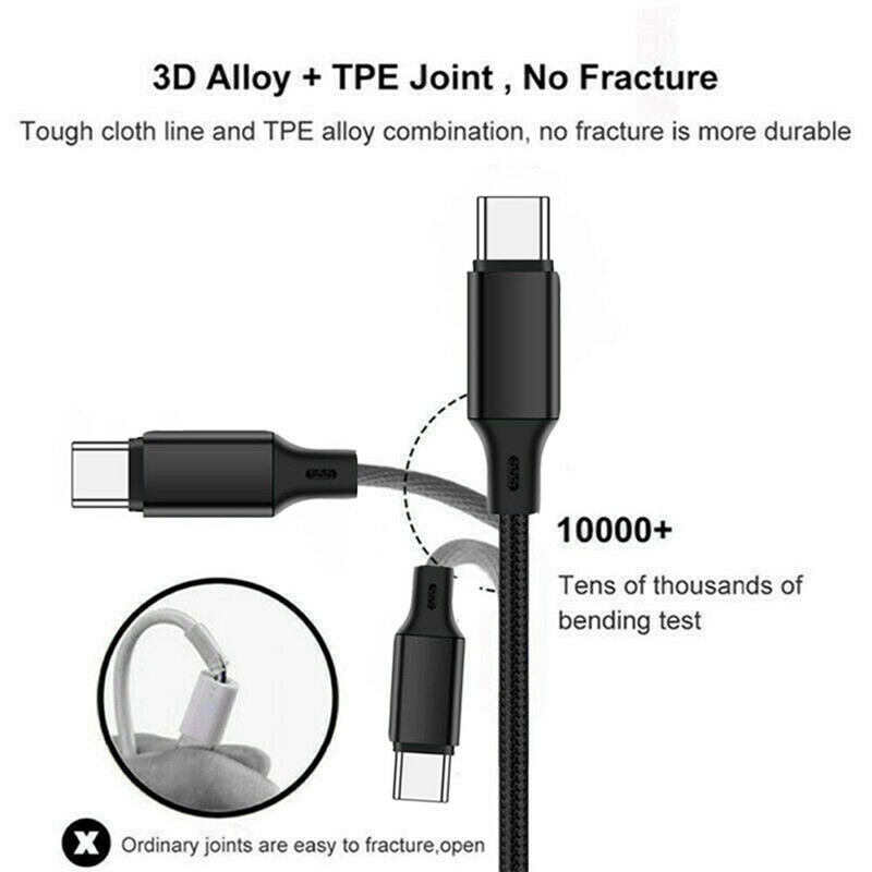 3/6/10Ft Fast Charger Type C USB-C Cable For Samsung Android LG Charger gallery