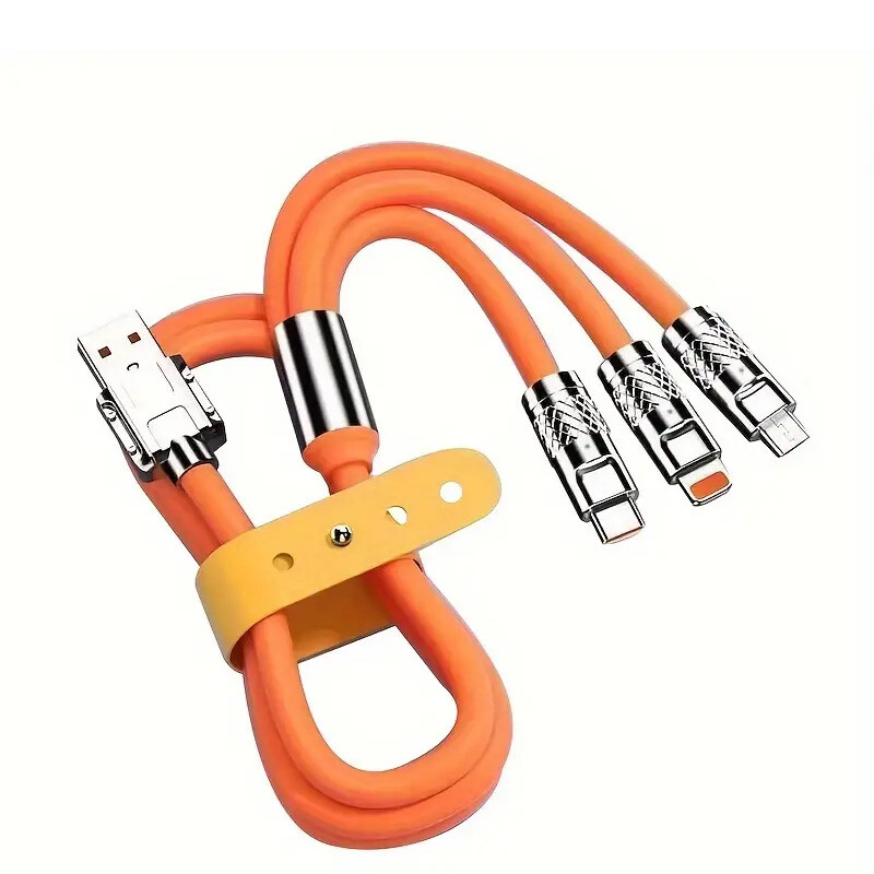 NEW 3 In 1 Versatile Fast Charging Cable Black Type C Micro USB 1 Meter Length gallery