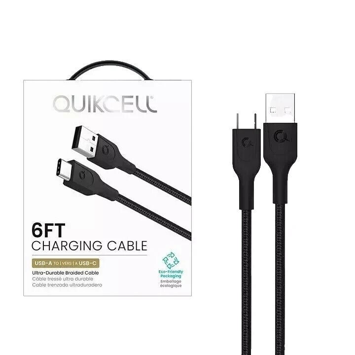 QuickCell 6Ft Charging Cable USB-A TO USB-C