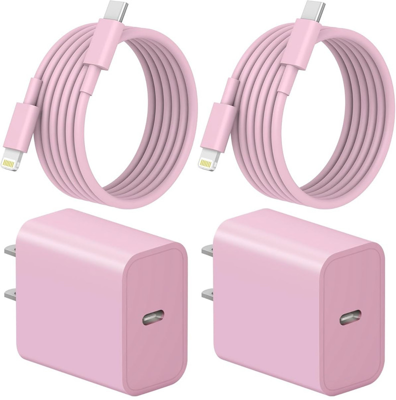 2PK 6FT iPhone Charger Fast Charging USB C Charger Block #94