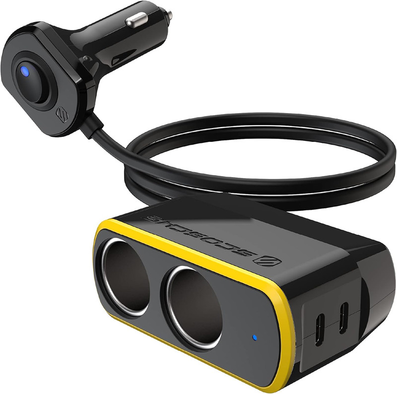DCLSPD402SW Doubleup Dual 12V Adapter with Dual 20W USB-C Power Delivery Charger