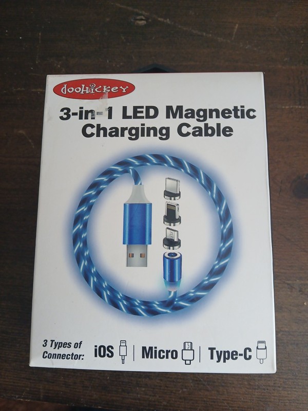 New Doohickey 3-in-1 Magnetic Charging Cable 3.3 FT
