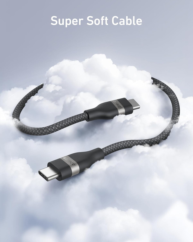 Nano USB C Cable, 240W Flexible Multi-Color Braided Cord, Fast Charging Type C C gallery