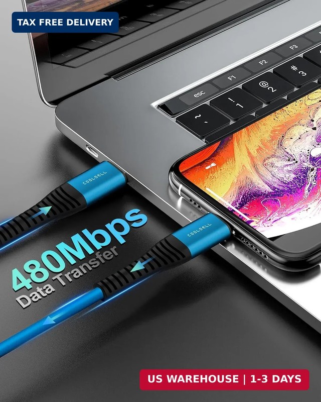 6 inch Short USB C Cable,3 Pack Silicone 60W Fast Charging Cord USB C to Type-C gallery