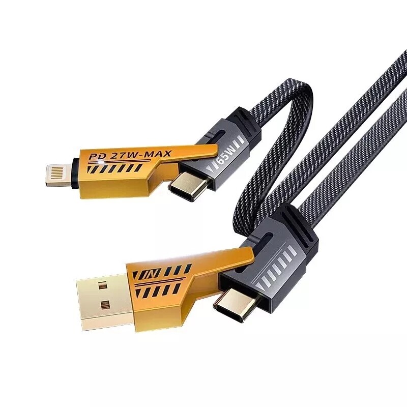 4 in 1 Type-C Cable Data Cord Multi Charging Cable For Samsung S24 S25 SONY