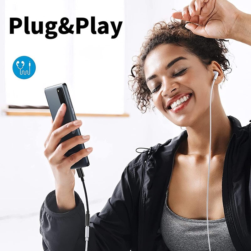 Paquete de 2 adaptadores de audio USB C a conector para auriculares de 3.5 mm gallery