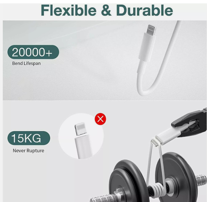 USB-C PD Fast Charger Cable lot Cord Type USB C For iPhone14 13 12 11 Pro Max XR gallery