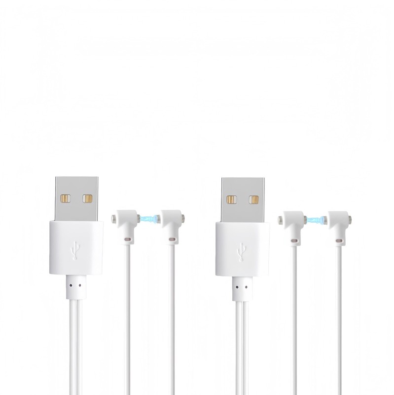 Universal Magnetic Charging Cable for Massagers - 80cm USB-A Charger, 2-Pack, Co gallery